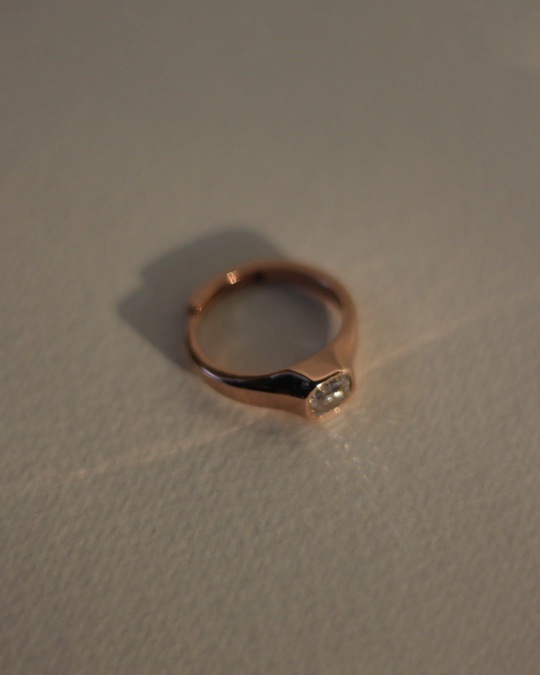 Ember Radiant Rose Gold Ring
