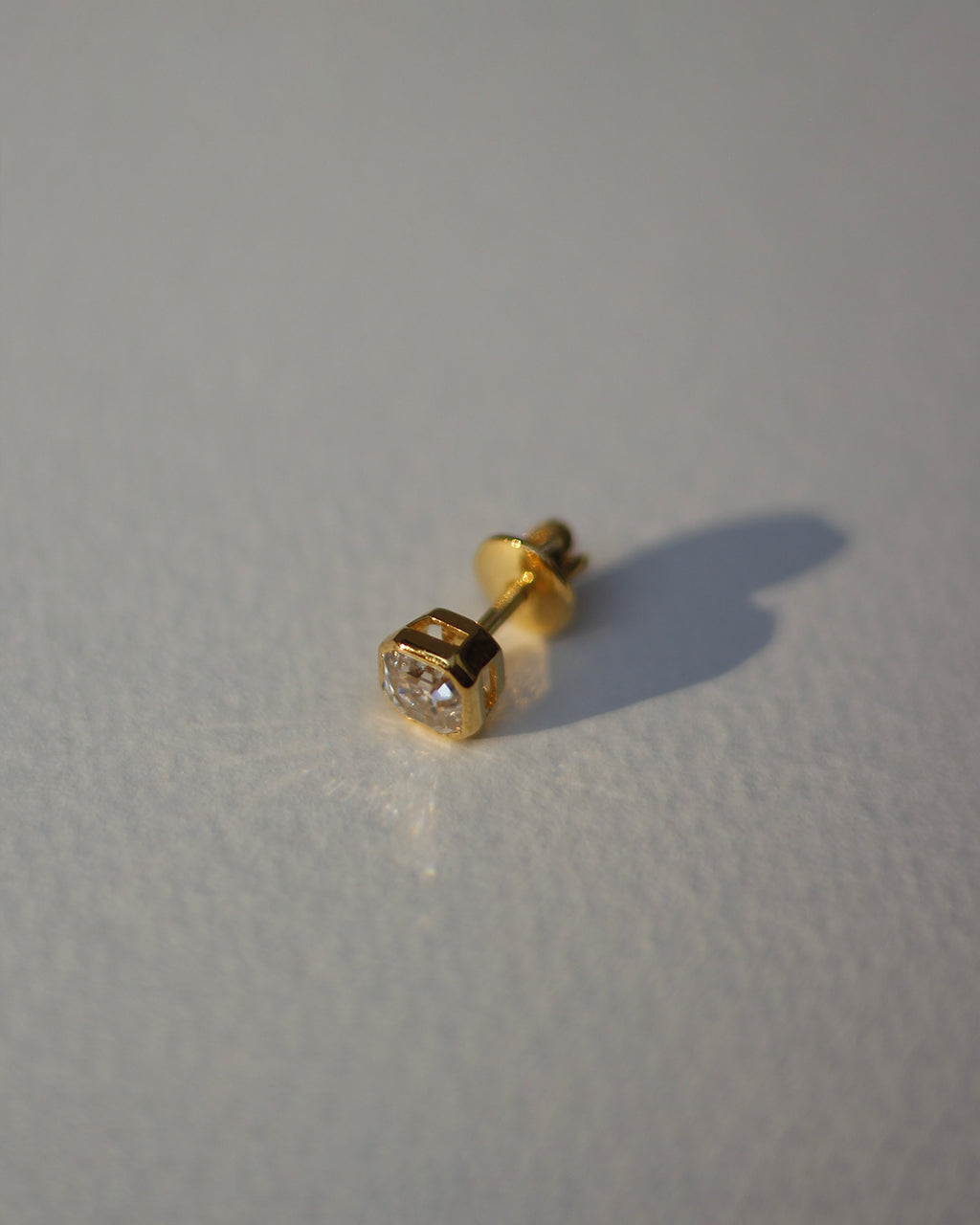 Titan Octagon Silver Bezel Studs