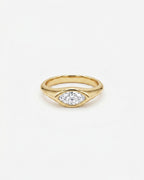 Apex Square Gold Solitaire Ring
