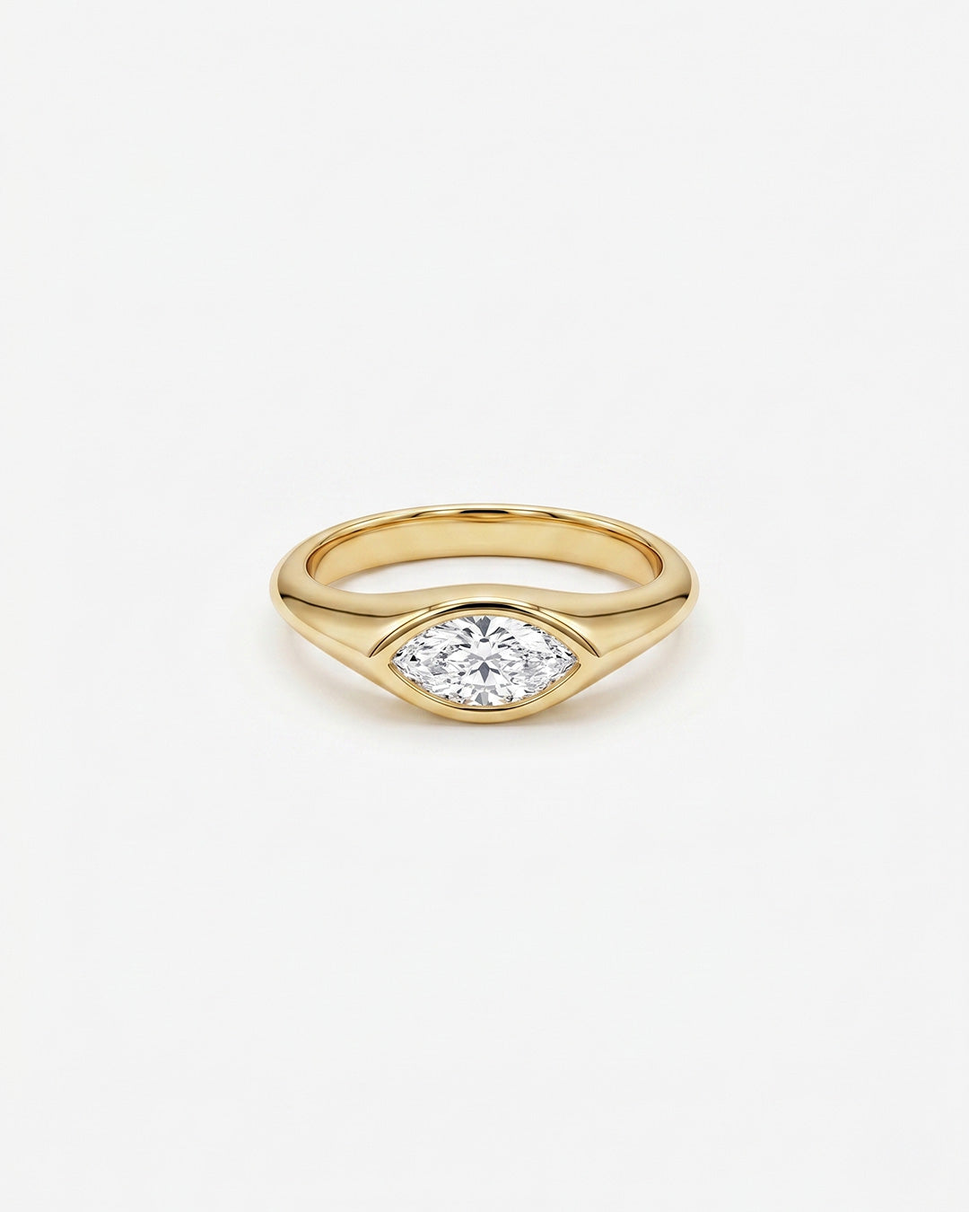 Apex Square Gold Solitaire Ring
