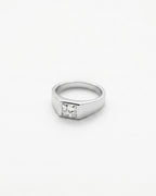 Core Square Silver Solitaire Ring