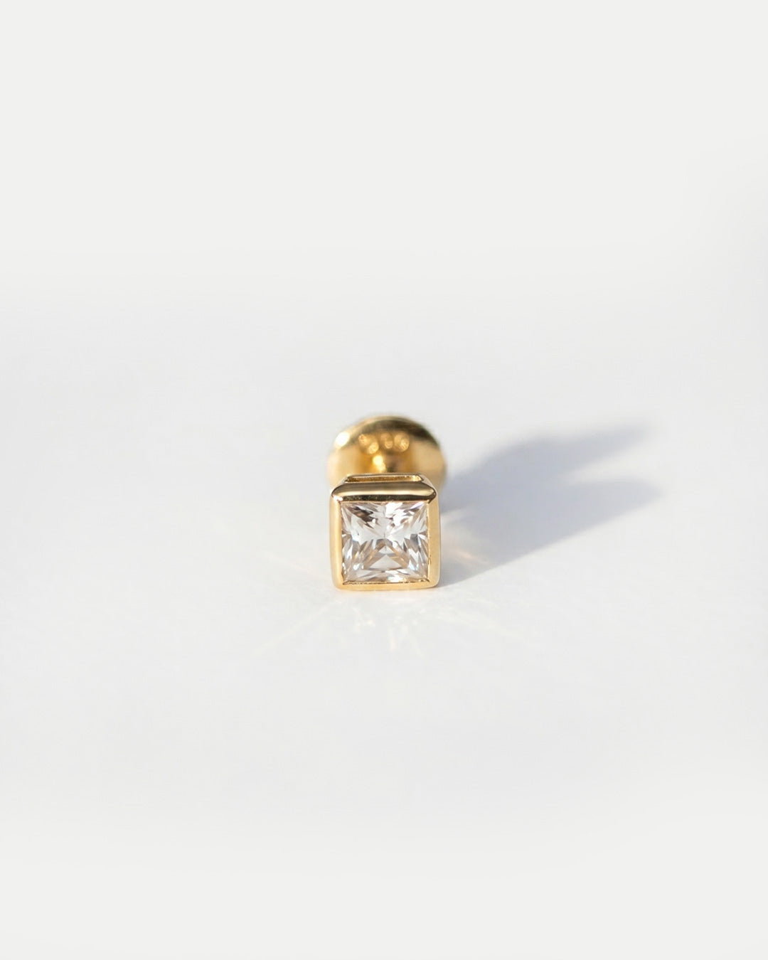 Apex Square Moissanite Diamond Ear Studs