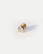 Apex Trillion Silver Bezel Studs