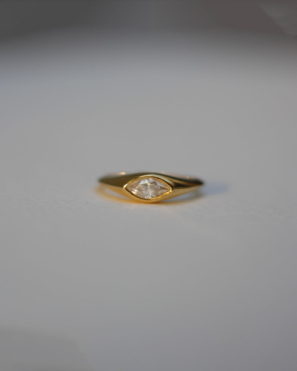 Ignite Marquise Gold Solitaire Ring