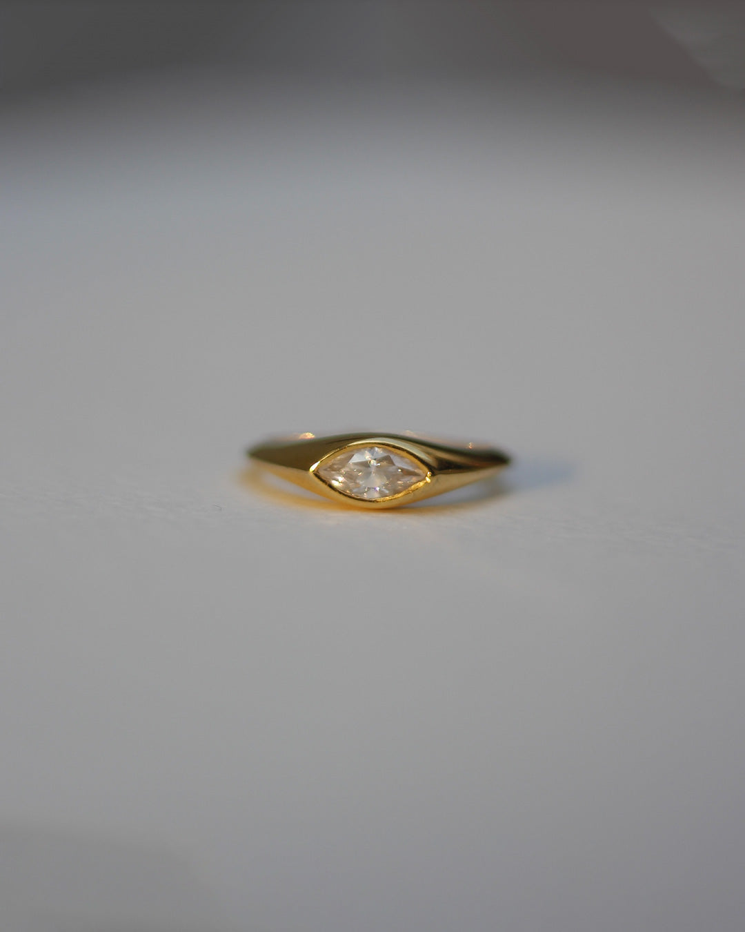 Ignite Marquise Gold Solitaire Ring