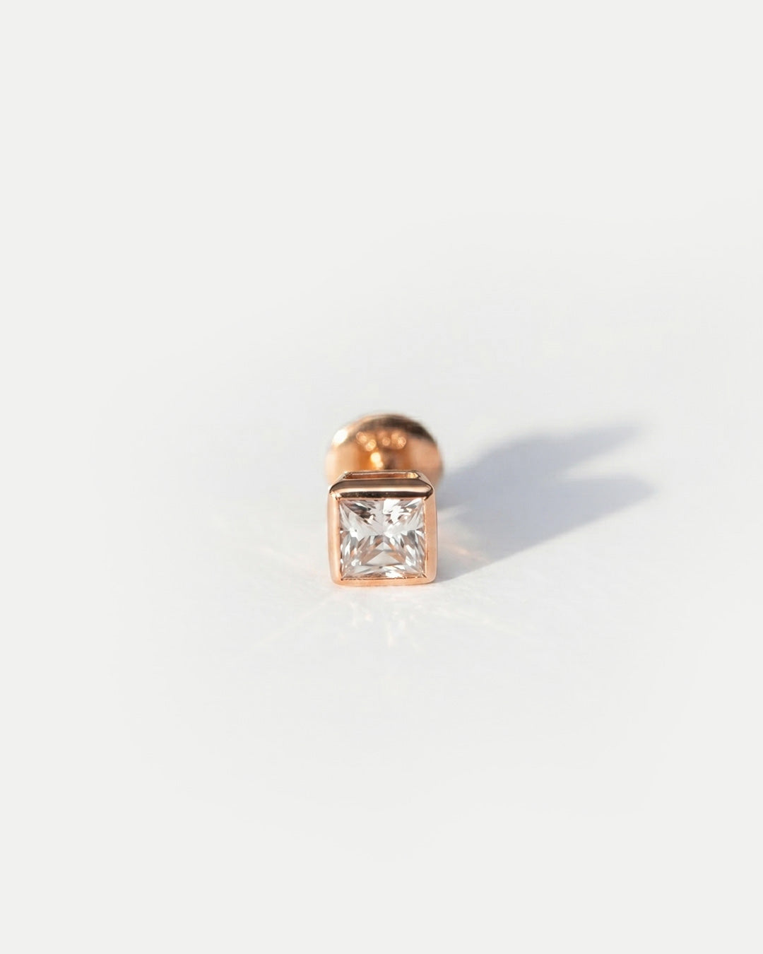 Apex Square Moissanite Diamond Ear Studs