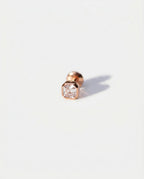 Titan Octagon Silver Bezel Studs
