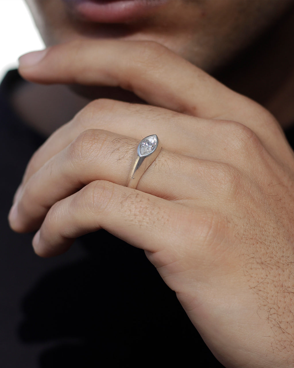 Apex Square Gold Solitaire Ring