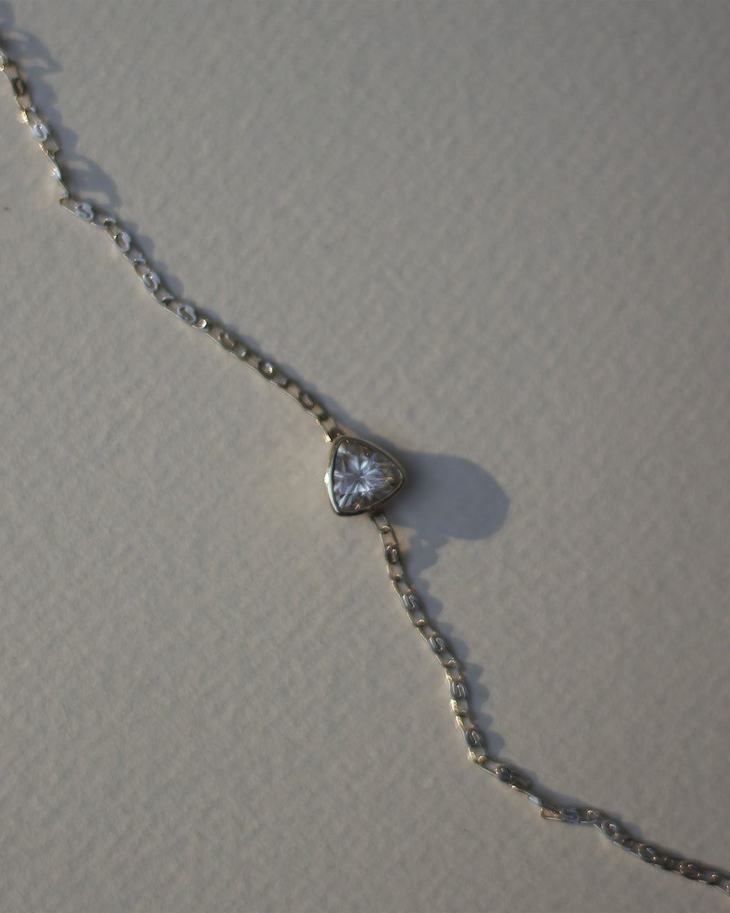 Apex Trillion Solitaire Silver Bracelet