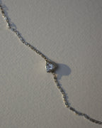 Apex Trillion Solitaire Silver Bracelet