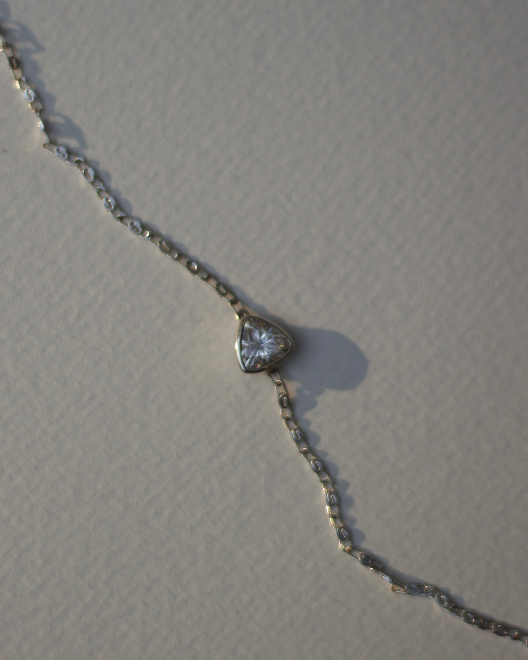 Apex Trillion Solitaire Silver Bracelet