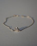 Apex Trillion Solitaire Silver Bracelet