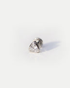 Tricornered Moissanite diamond Ear Studs