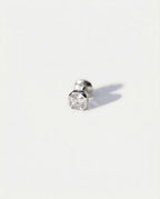Titan Octagon Silver Bezel Studs