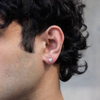 Tricornered Moissanite diamond Ear Studs