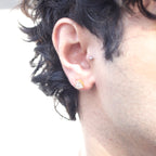 Tricornered Moissanite diamond Ear Studs