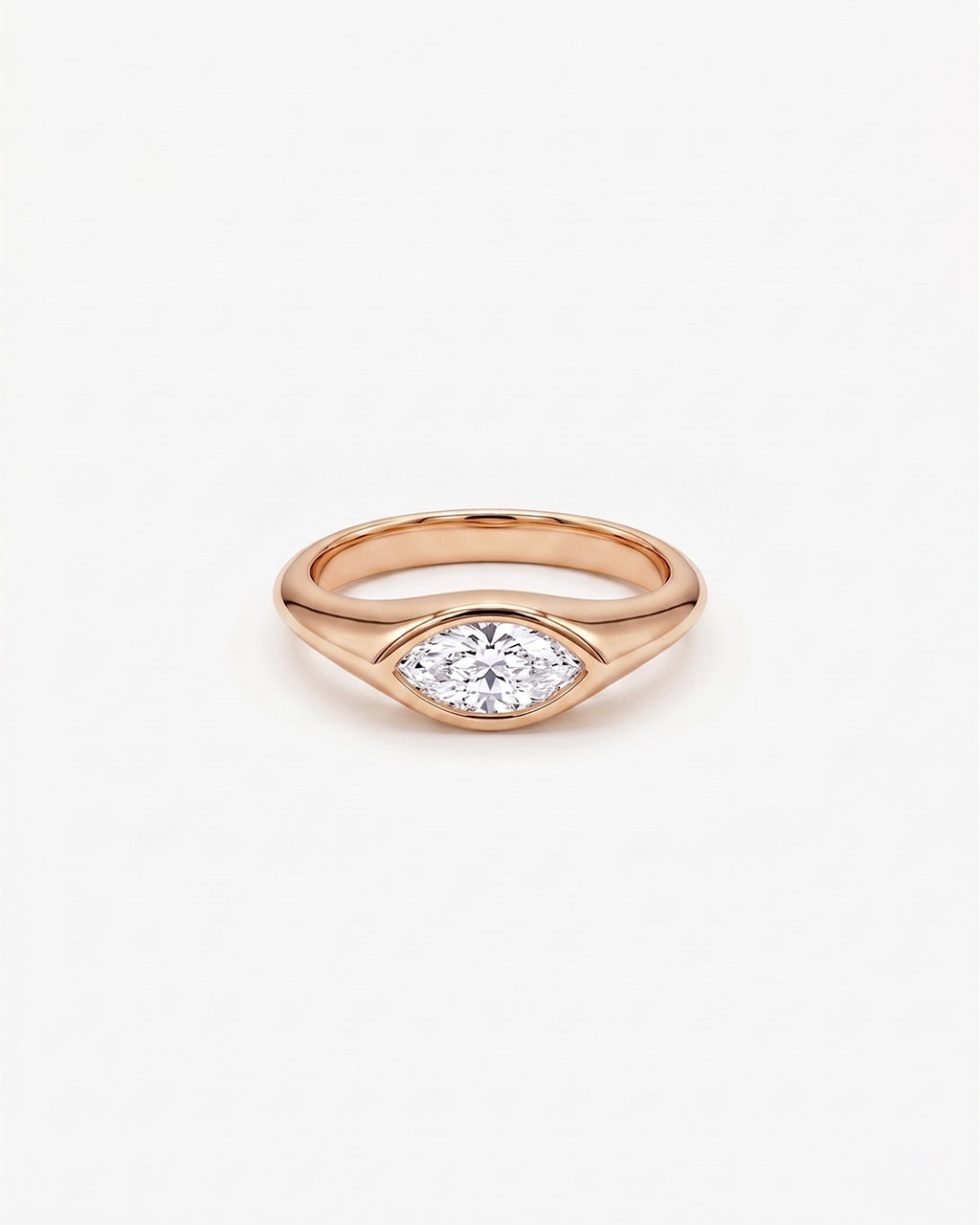 Apex Square Gold Solitaire Ring