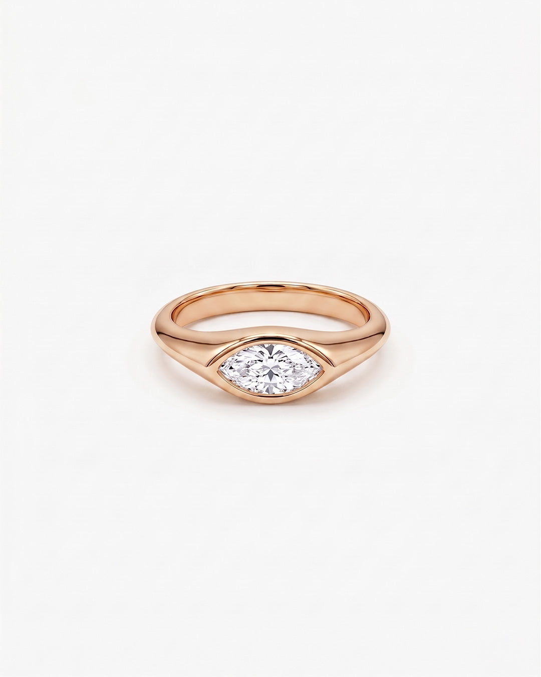 Apex Square Gold Solitaire Ring