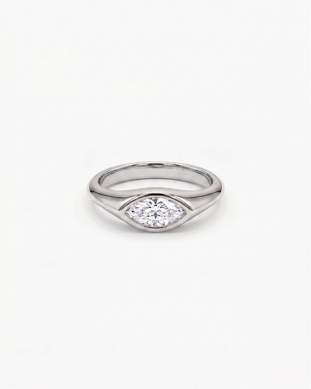 Apex Square Gold Solitaire Ring