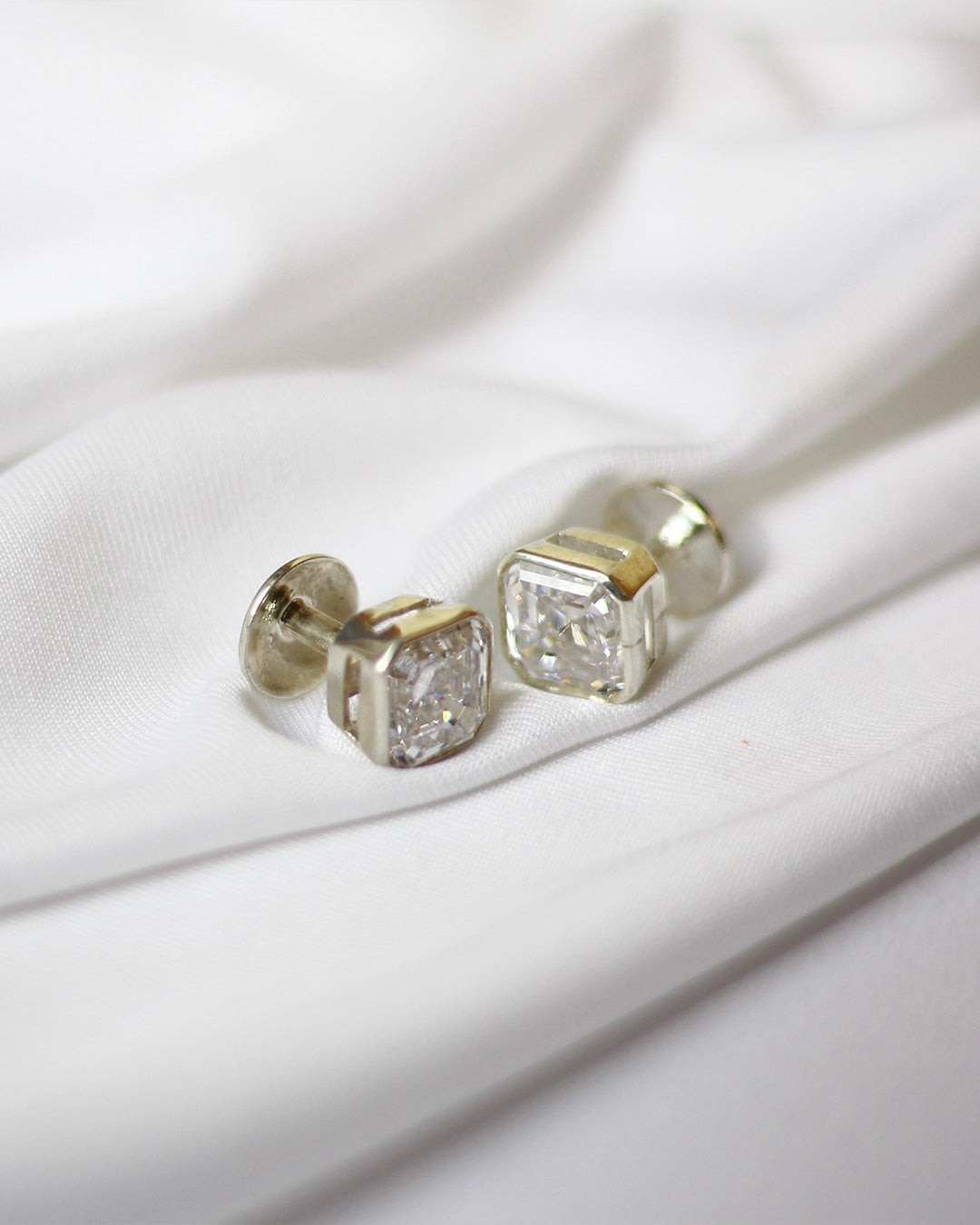 Zenith Square Silver Shirt Buttons