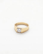 Core Square Silver Solitaire Ring