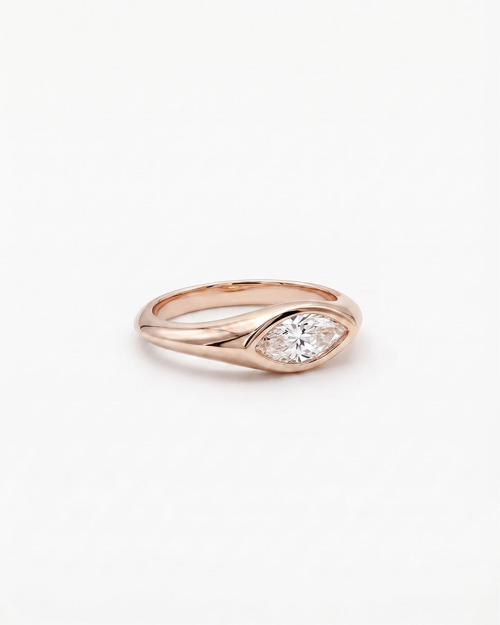 Ember Radiant Rose Gold Ring