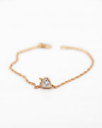 Apex Trillion Solitaire Silver Bracelet