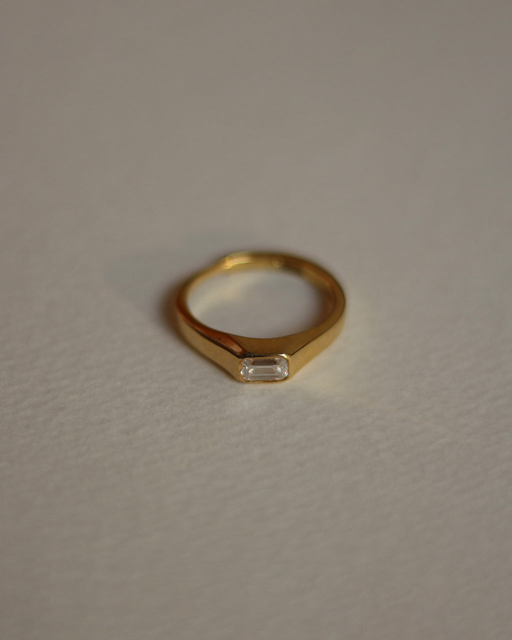 Vantage Emerald Gold Solitaire Ring