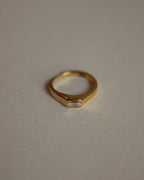 Vantage Emerald Gold Solitaire Ring