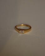 Vantage Emerald Gold Solitaire Ring