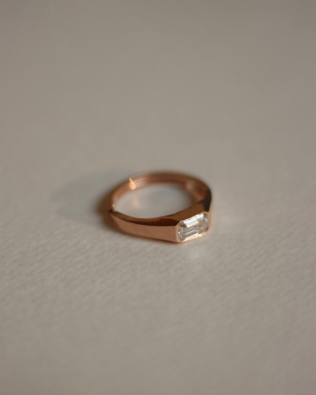 Vantage Emerald Rose Gold Ring