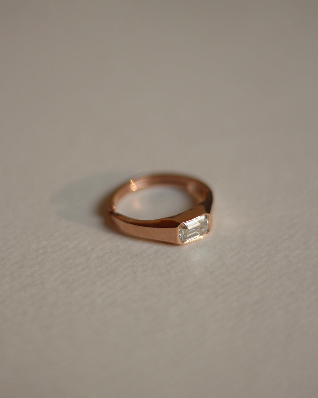 Vantage Emerald Rose Gold Ring