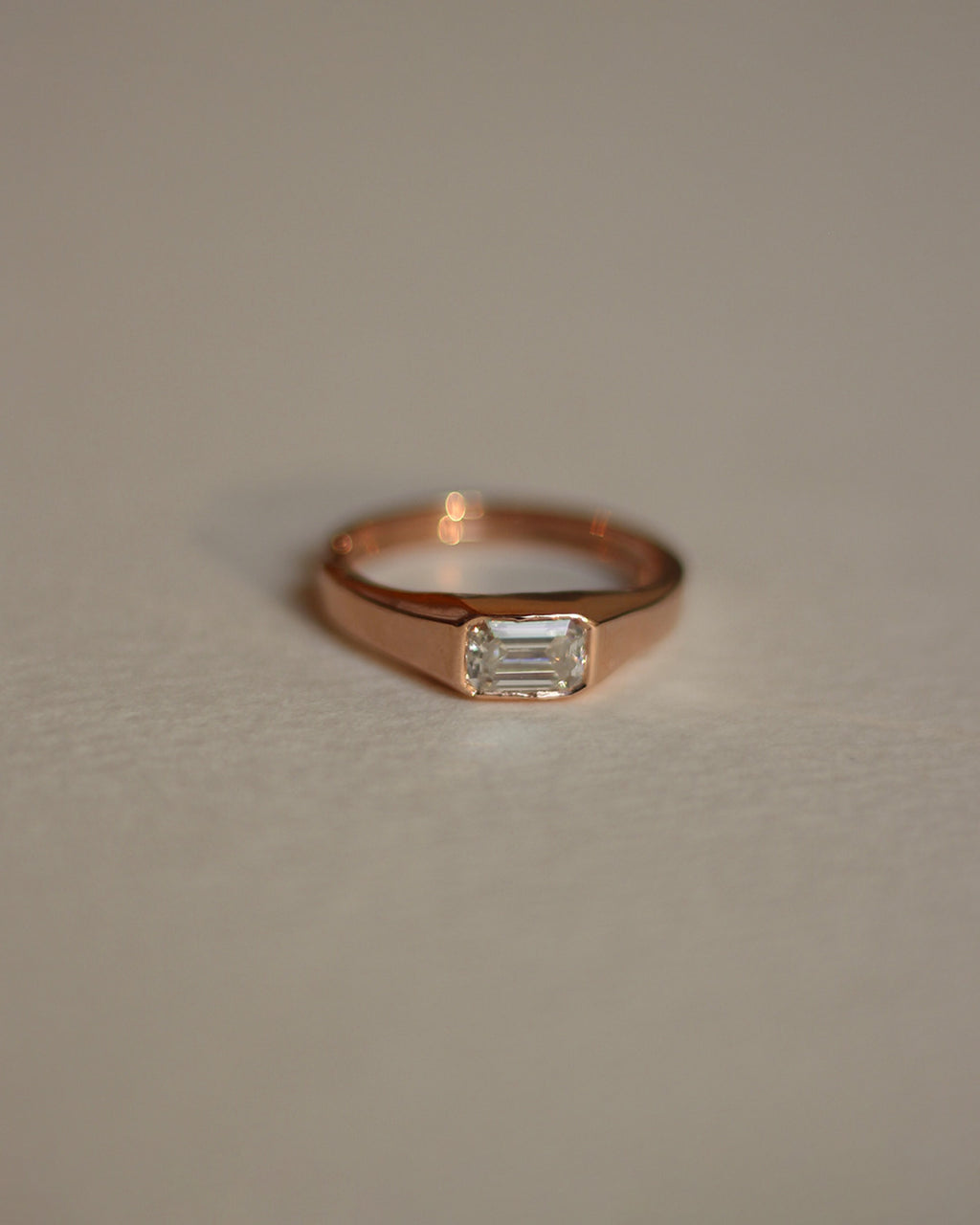 Vantage Emerald Rose Gold Ring