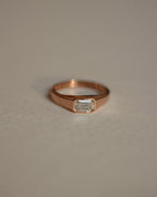 Vantage Emerald Rose Gold Ring