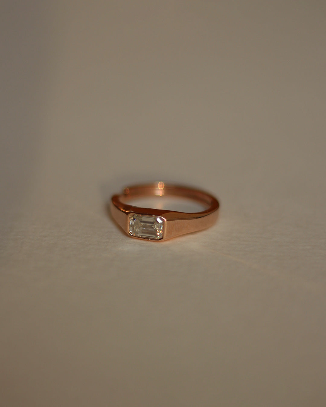 Vantage Emerald Rose Gold Ring