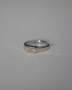 Vantage Emerald Silver Solitaire Ring