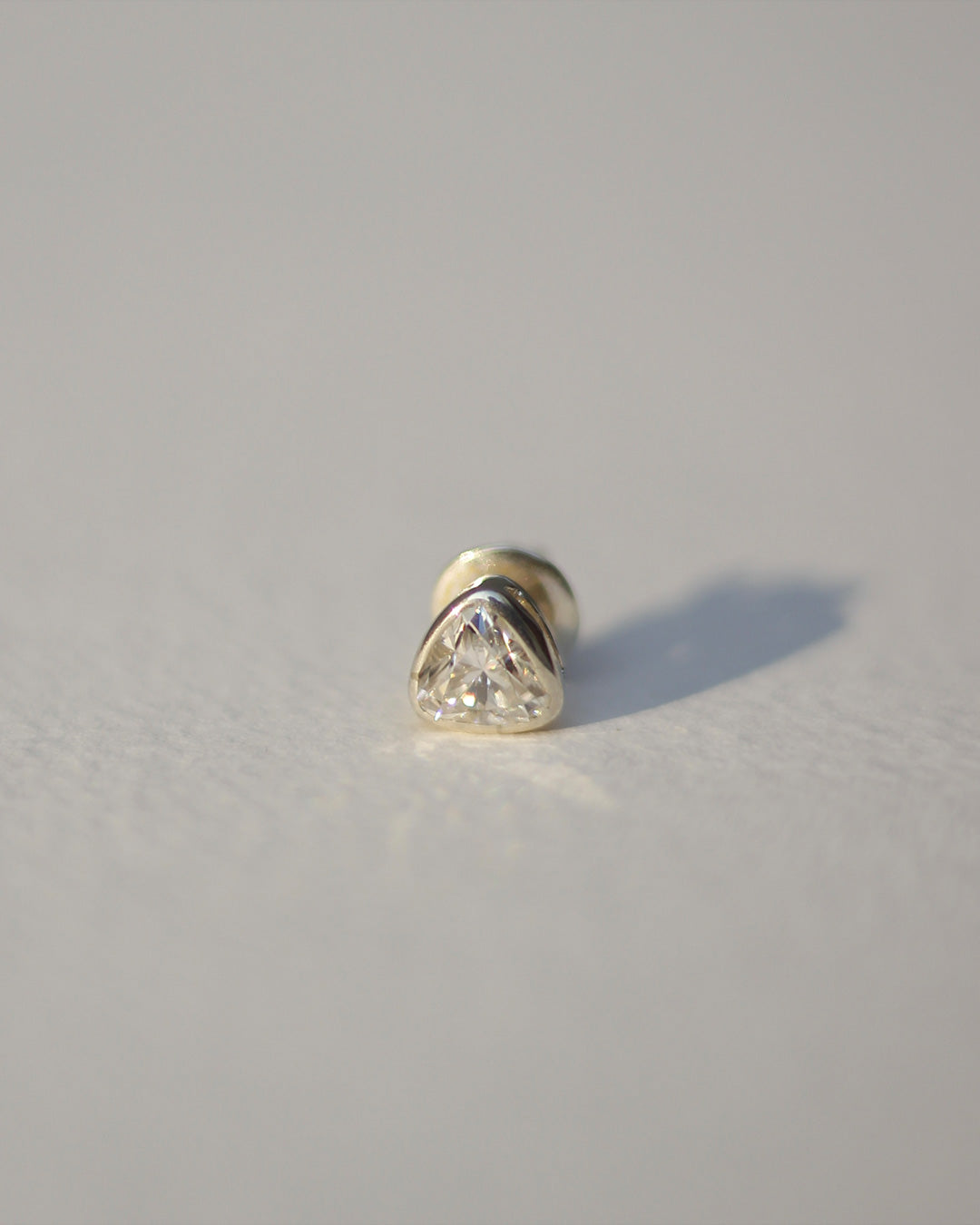 Apex Trillion Silver Bezel Studs