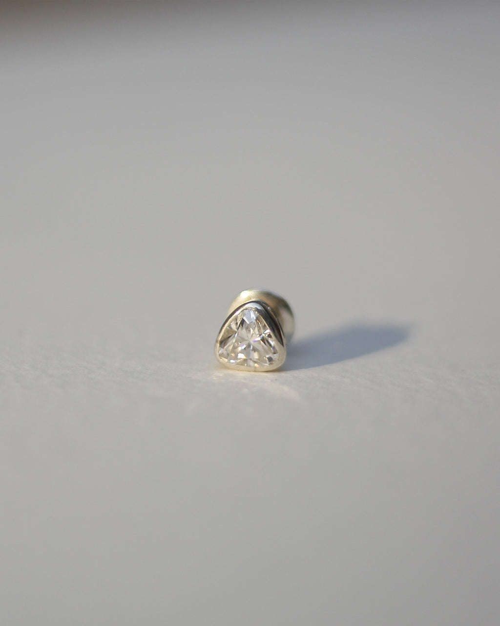 Apex Trillion Silver Bezel Studs