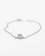 Apex Trillion Solitaire Silver Bracelet