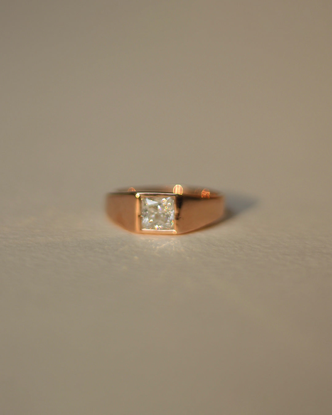 Apex Square Rose Gold Ring