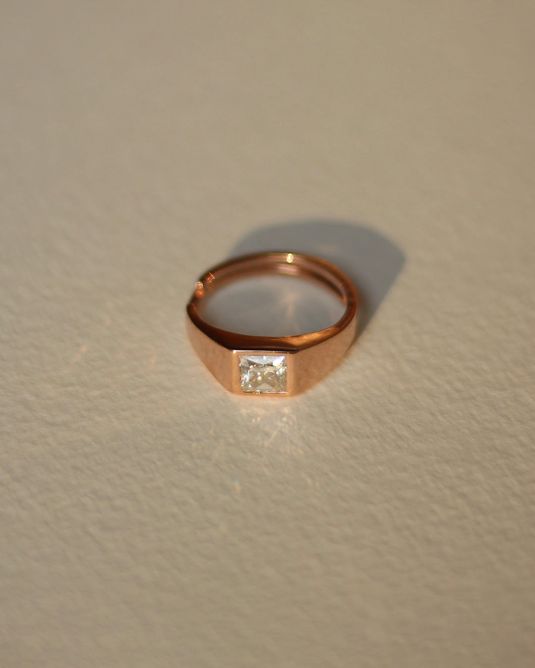 Apex Square Rose Gold Ring